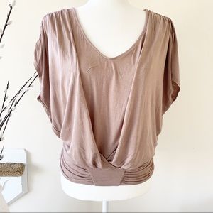 Arden B Drape V Neck Top